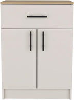 Pantry Cabinet Netal, Kitchen, Ivory/Natural Oak