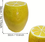 Fruit-Inspired Stool,End Table:Multi-Functional Furniture–as Seating,Stylish Side Table,Home Decor Plant Stand (Yellow Lemon, Inches, 14.17, Inches, 12.60, Inches, 12.60)