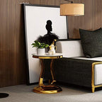 Telephone Table, Round Sofa Side Table Nordic Modern Living Room Coffee Table Telephone Table 5055CM(White