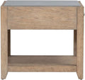 Pemberly Row 3-Piece Coffee Table Set, Rubberwood with Split Heart Cathedral White Oak Veneers, Nutmeg Finish, Includes Cocktail Table with Casters & 2 End Tables with Drawers, Tile Insert Tops for
