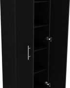 Pantry Cabinet Clinton, Kitchen Storage, Black