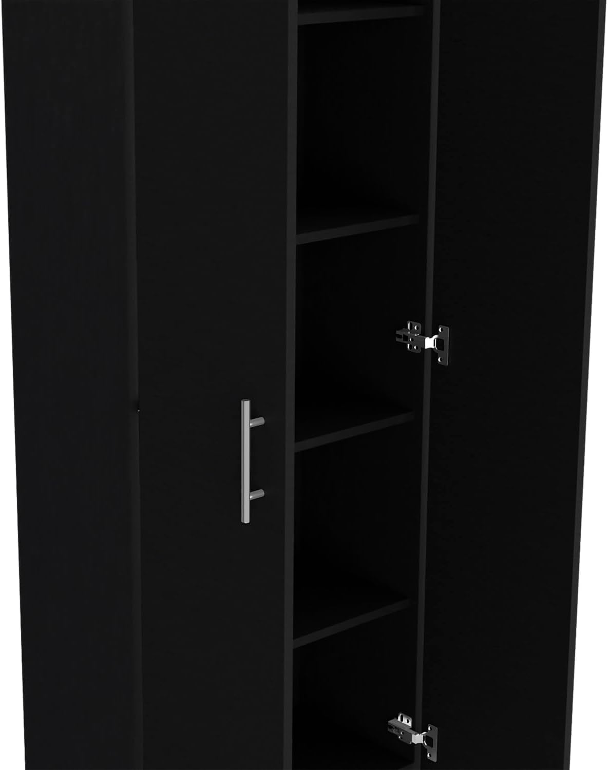 Pantry Cabinet Clinton, Kitchen Storage, Black