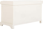 SAFAVIEH Furniture - Freddy 2-Basket Storage Bench - Vintage White - Solid Wood - Coastal Basket Storage Design - Ideal for Entryway, Living Room, Hallway, 18" Seat Height - Fully Assembled (AMH5736D)