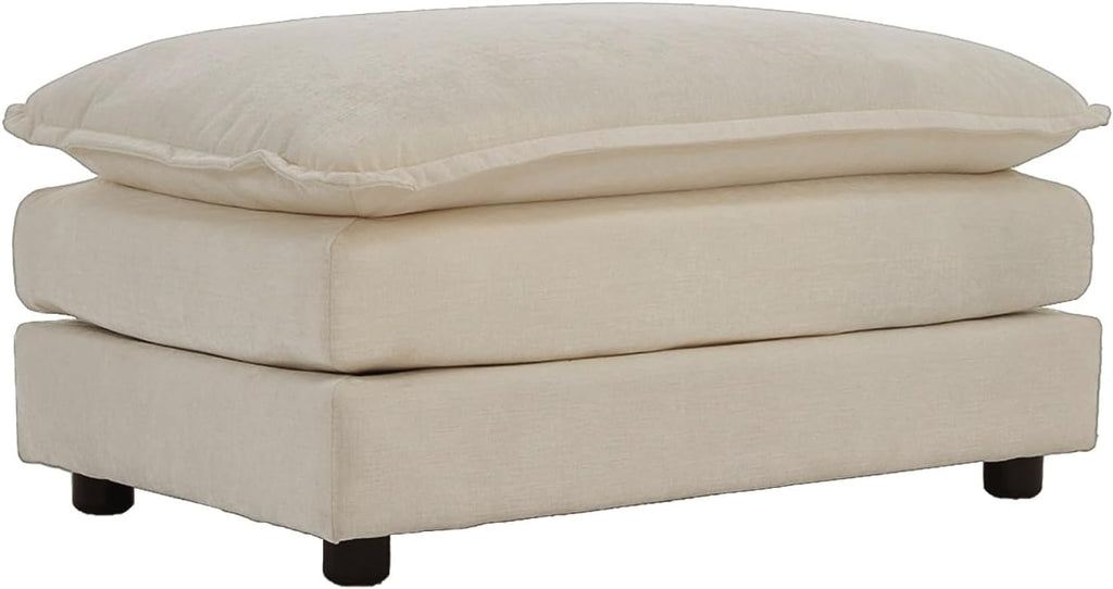 Fabric Ottomans Footrest to Combine with 2 Seater Sofa, 3 Seater Sofa and 4 Seater Sofa, Beige