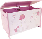 Fun House 713050 Unicorn Toy Box for Children from 3 Years White Pink