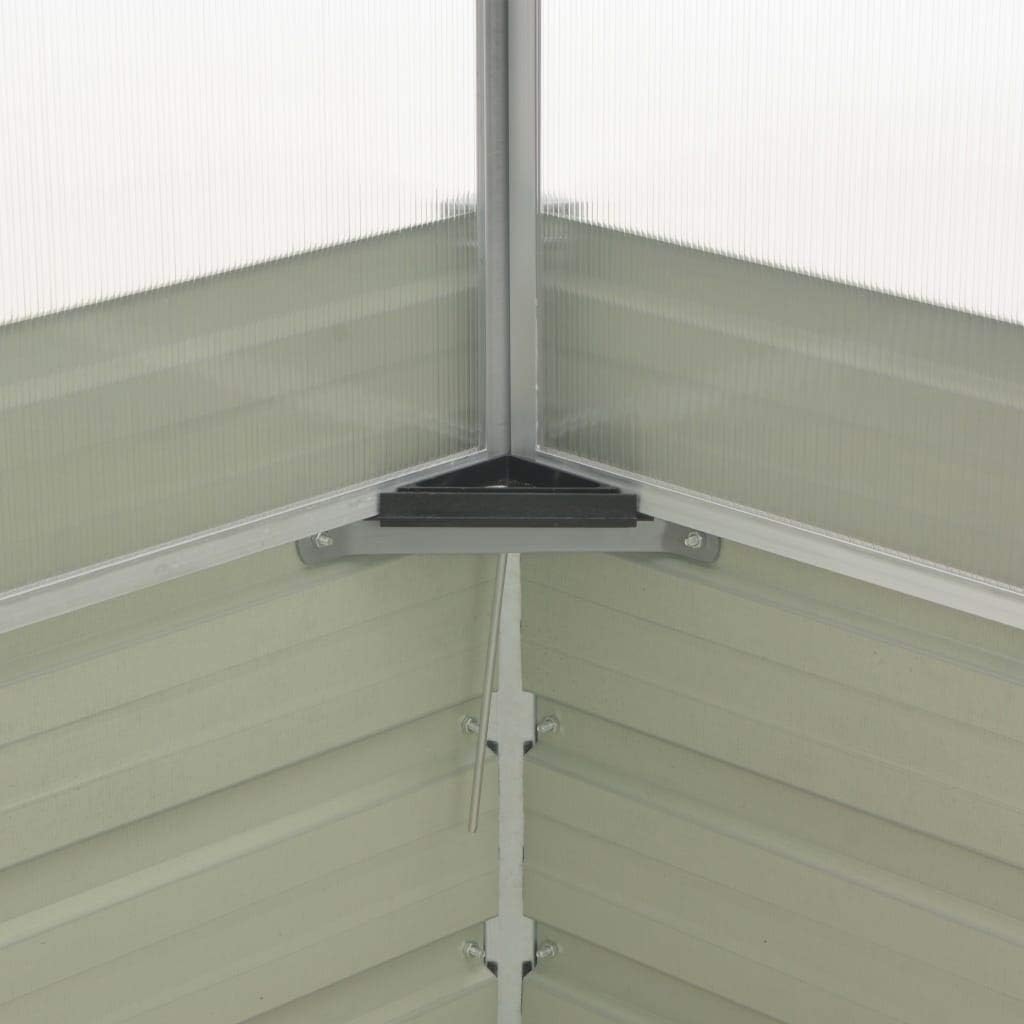 Galvanized Steel Greenhouse, 39.4"x39.4"x30.3", Black