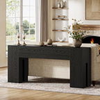 Tribesigns 71-Inch Long Console Table for Entryway, Farmhouse Sofa Console | Wood Entry Table, Console Table for Hallway, Foyer, Living Room, 300 Lb Capacity, Sturdy and Stable, Easy Assembly, Black