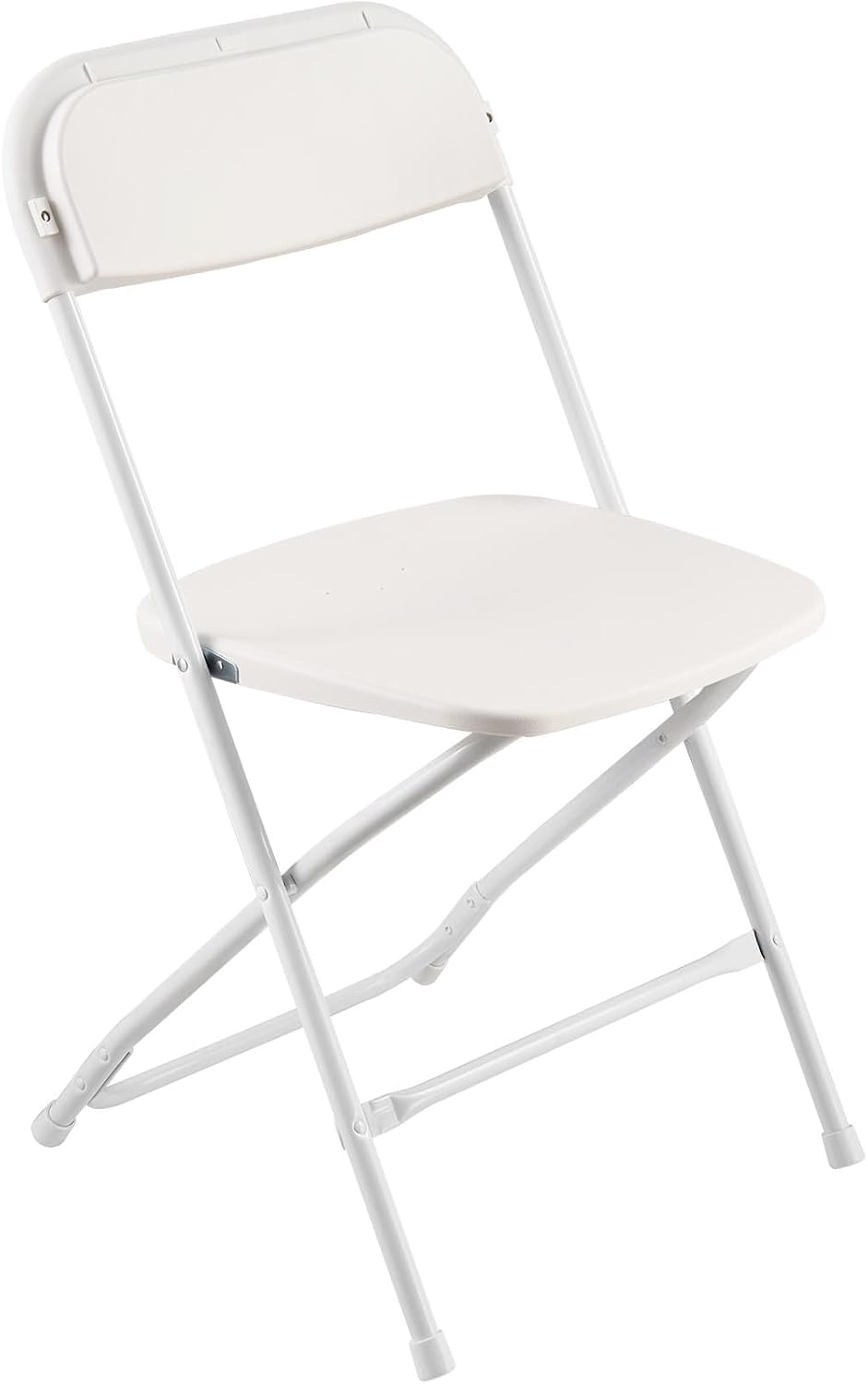 VEVOR 4 Pack Folding Chairs, Foldable Plastic Chair with Reinforced Metal Frame, Heavy Duty Portable Party Chairs, Stackable Indoor Outdoor Seat w/Non-Slip Feet for Event Dining Patio, 350lbs Capacity