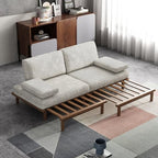 Lartis 78.7" Sofa Bed, Sleeper Pull Out Couch, Modern Couch Convertible Modern Futon for Living Room/Apartment/Bedroom, Modular Design Sofa,Full Solid Wood Frame