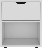 19.7-Inch High Nightstand End Table with Open Shelf ﻿,for Small Spaces