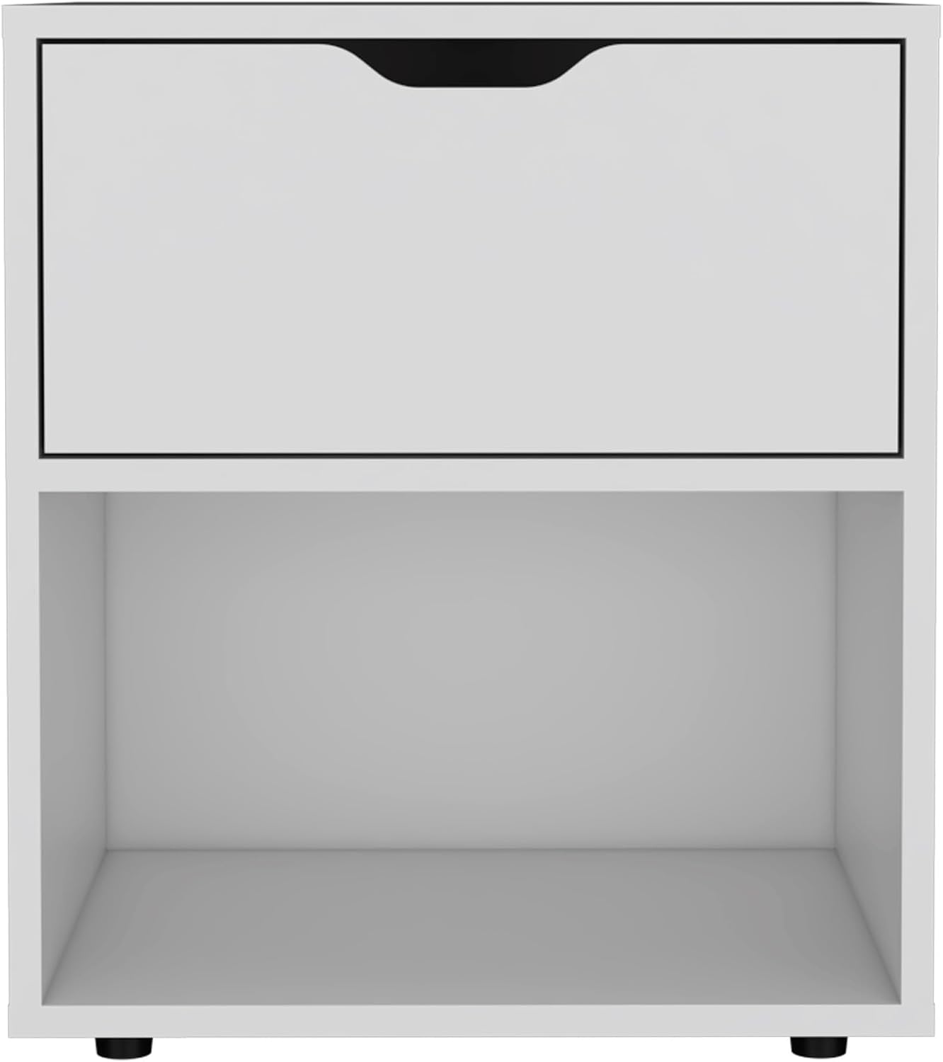 19.7-Inch High Nightstand End Table with Open Shelf ﻿,for Small Spaces