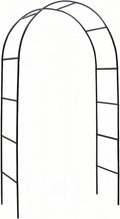 Garden Arch Trellis Metal Garden Arbor for Various Climbing Plant, Wedding Arches for Ceremony Decoration Outdoor Lawn Backyard, 7'8" H x 4'5" W, Dark Green