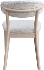 2Pcs Upholstered Wood Dining Chair, White Wash Color