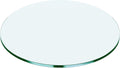17" Round Tempered Glass Table Top, Clear Surface Flat Polished Edge for Furniture Protection Patio Dining Coffee End Tables (17 inch)