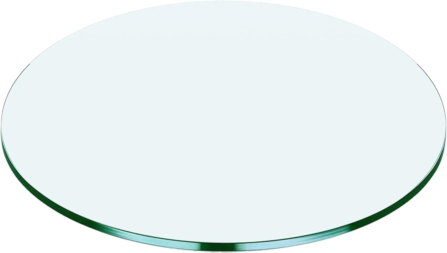 17" Round Tempered Glass Table Top, Clear Surface Flat Polished Edge for Furniture Protection Patio Dining Coffee End Tables (17 inch)