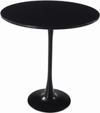 LeisureMod Bristol Collection 35" Round Bar Height Table, Modern MDF Top Pub with Black Pedestal Base, Bistro Cocktail Table for Kitchen, Dining Room, Cafe, Restaurant & Home Bar, Black