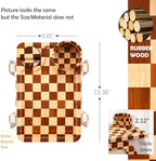 Nnewvante Checkerboard Couch Armrest Table, 3 in 1 Clip-on Table Rubberwood