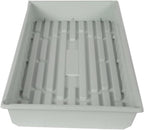 SUNPACK 10" x 20" Mega Plastic Seed Starting Tray, White, 2.5" (Pack of 30) - No Drainage Holes, Ideal for Greenhouses or Indoor Gardening - Made of Thick, Strong Plastic