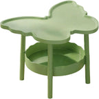 Bedroom Side Table,Curved End Table Small Night Stand with 2 Layer Storage Space for Bedroom,Living Room,Bed Side Tables Easy to Move and Install, Nightstands for Small Space, Butterflies Shaped