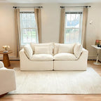 Couch Sectional Sofas Cloud Couches for Living Room | Loveseat L U Shaped Modern Modular Cloud Sofa with Pillows and Ottoman for Bedroom