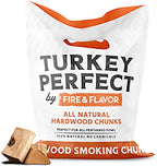 Fire & Flavor Turkey Perfect Premium All Natural Cherry Wood Chunks for Smoking - Smoking Wood Chunks - Charcoal for Grilling