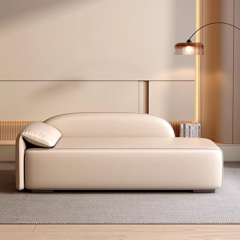 Modern Bedroom Bed End Stool Sofa Nordic Simple Shoe Bench Clothing Store Chaise Longue Entryway(Beige,Medium)