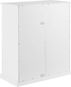 Crosley Furniture Cecily Stackable Pantry Storage Cabinet with Shelves, Kitchen, Dining, or Laundry Room, White/Matte Black
