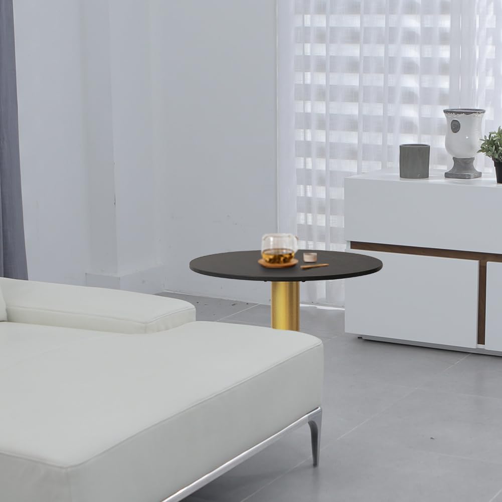 Side Table with Marble Top Metal White End Table Modern Sofa Side End Table Coffee Round Side Desk for Couch Living Room Bedroom