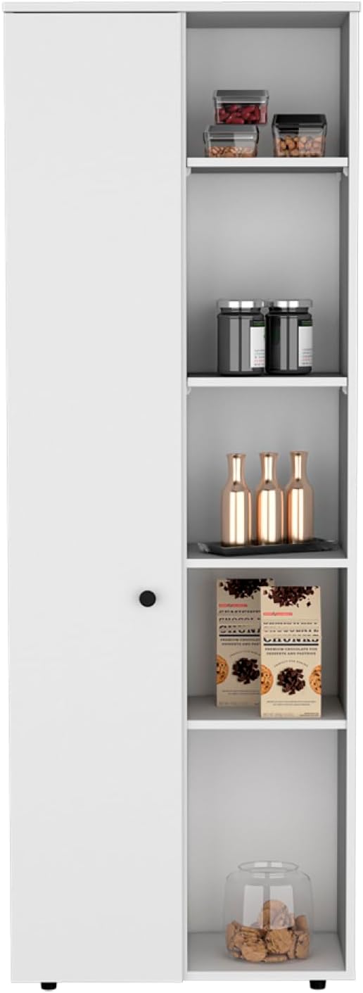 Multistorage Kitchen Pantry Lane: Modern White Kitchen Storage, Adjustable Shelves