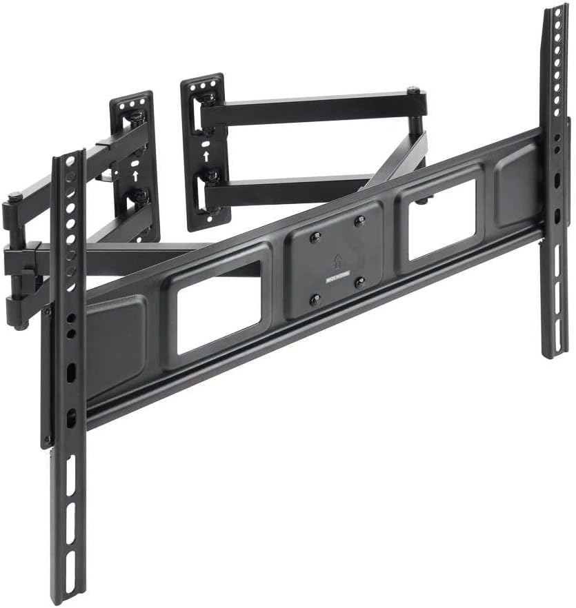 Monoprice Premium Full Motion TV Wall Mount Bracket Corner Friendly for 32" to 70" TVs up to 99lbs, Max VESA 600x400, Fits Curved Screens