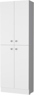 Pantry Cabinet with 4 Doors and 5 Hidden Shelves