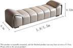 Modern Leather Bed End Stool Modern Bedroom Bedside Cloakroom Long Bench Shoe Entryway(Cream White,Medium)
