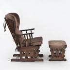 Comfort Deluxe Glider Chair and Ottoman Set (Brown), Large
