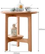 Premium Household Goods Round Phone Table, 25x 25 X 50 Cm - Rubber Wood