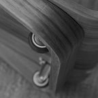 Wood Side Table Modern C Table Sofa Small End Table Mobile Coffee Table Snack Drink TV Tray for Living Room Bedroom Small Spaces Decoration