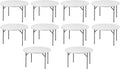(10 Pack) 72 Inch Round Folding Table – Durable Plastic, Commercial Strength – Ideal for Events, Parties, Banquets
