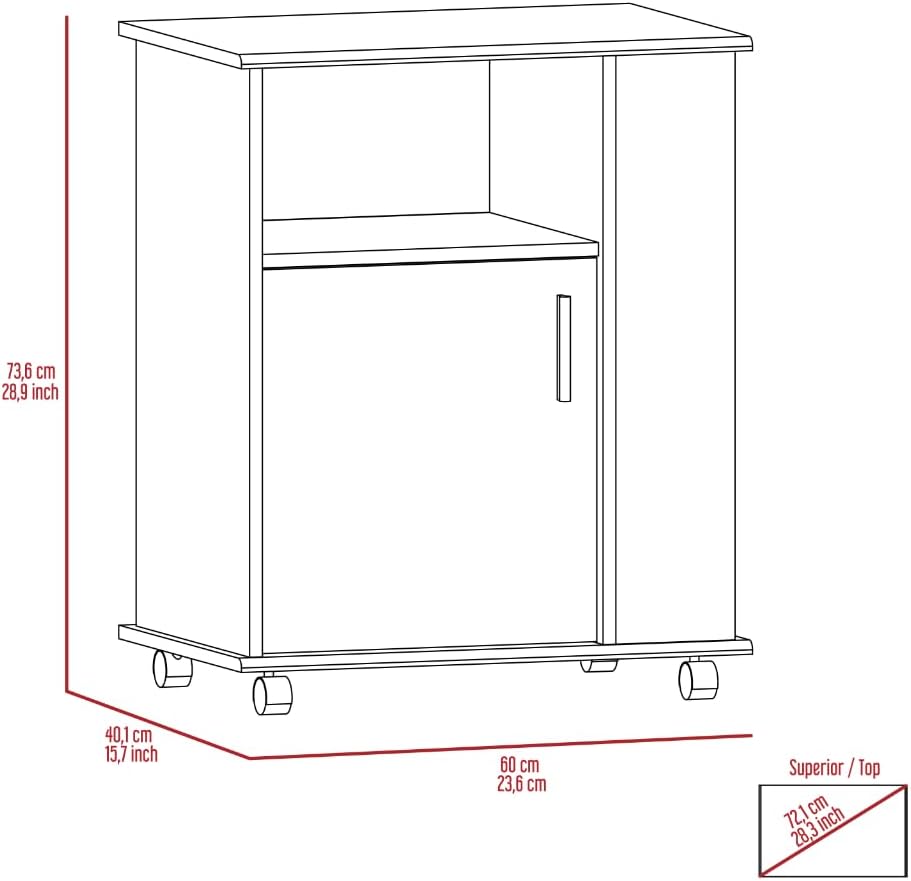 2 Piece Kitchen Set with Island and Microwave Pantry Cabinet | Interlocking mechanism for setup without tools assembly