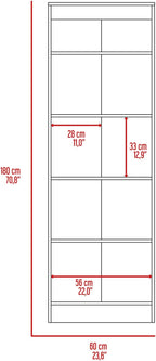 Multistorage Pantry Cabinet, Five Shelves, Double Door, Beige