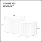 Nesting Table Set of 2, MDF Coffee Table Set for Living Room/Leisure Area (Orange + MDF)