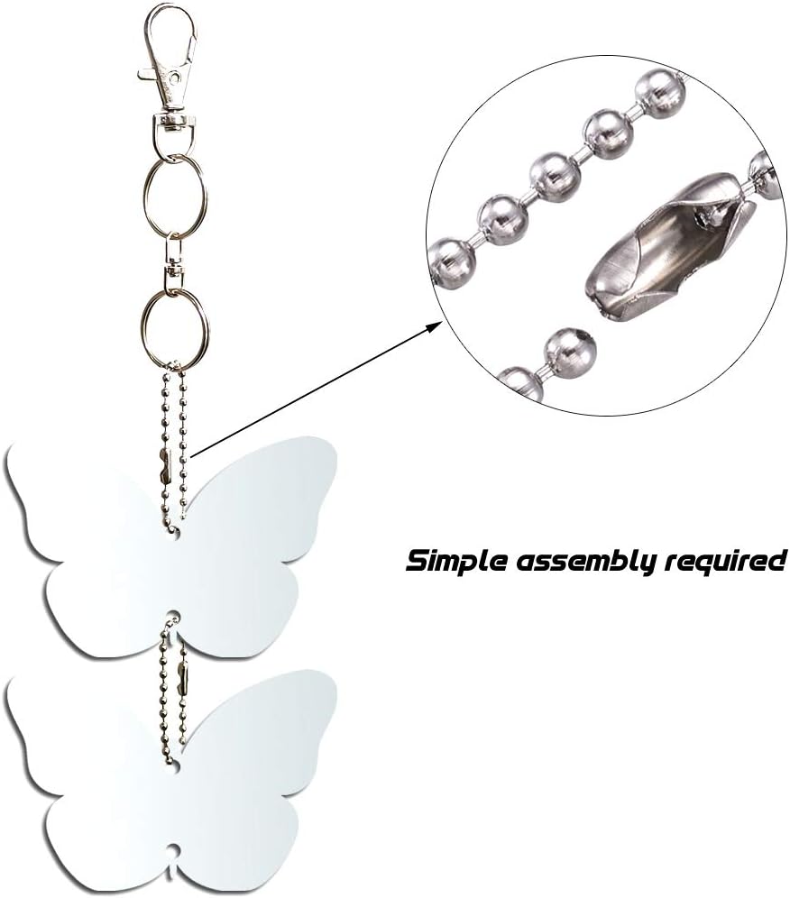 Keep Birds Away Mirror Disc, Hanging Reflectors to Scare Birds Away from Your House and Garden, 16 Butterfly Discs