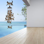 Outdoor Cats Wind Chimes Gifts for Mom - Bronze Memorial Wind Bells, Mobile Sympathy Wind Catcher, Romantic Cat Decor, 7 Cats Windchimes for Home, Balcony, Tree, Festival, Garden Hanging Decoration