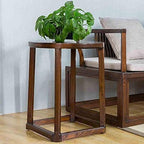 Telephone Table, Solid Wood Side Table,Sofa Table,Living Room Moving Round Table,Telephone Table Furniture(Color:Brown,Size:19.6819.6823.62in)