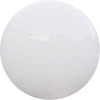 White Gazing Globe Mirror Ball in Stainless Steel, Shiny Hollow Sphere Sparkling Housewarming Outdoor Party Ornament (White, 8 inches)