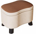 Storage Ottoman with Removable Cover,Soft Foot Rest Stool Upholstered Padded Seat with Large Storage Space,Shoes Changing Stool for Living Room Entryway (Beige)