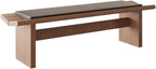 Modern Wooden Long Shoe-Changing Bench for Bedroom Dressing Room Leather Bed end Upholstered Entryway(XS)