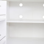 Freestanding Kitchen Pantry Storage Cabinet with Doors and Shelves Buffet Cupboard Sideboard Organizer for Living Room Dining Area Multipurpose Furniture Piece Ample Space Modern Design (White)