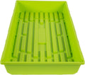 SUNPACK 10" x 20" Mega Plastic Seed Starting Tray, Lime Green, 2.5" - No Drainage Holes, Ideal for Greenhouses or Indoor Gardening - Made of Thick, Strong Plastic