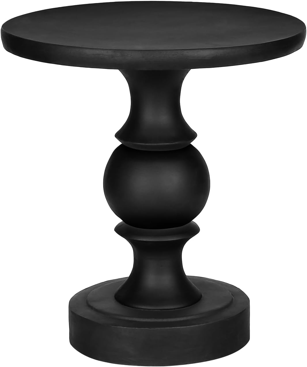 Monarch Specialties I 4162 Accent Table, 25" H, Indoor Or Outdoor, Bedroom, End, Living Room, Nightstand, Round, Side Table, Black, Transitional