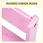 Desk and Chair Set with Storage Bins, Wooden Study Table, Writing Desk for Bedroom & Study Room (Pink)