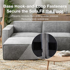 Novilla 109" Modular Sectional Sofa, No Assembly Cloud Sectional Couch with Smarts Coil® Support, Chenille Fabric L Shape Couch for Living Room Apartment, Dark Gray(R-Arm 4 Seat w/ 1 Ottoman)